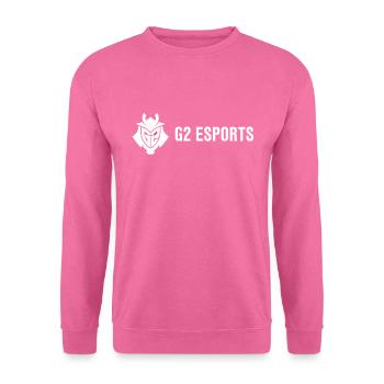 G2 Esports Logo Weiß - Unisex Pullover - Pink - Vorne