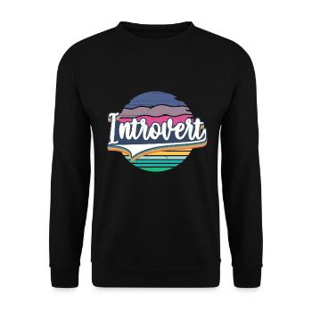 Introvertierte soziale Angststörung - Unisex Pullover - Schwarz - Vorne - Alina (178cm) & Michal (187cm)