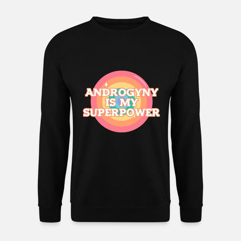 Androgynous LGBTQI Queer Tomboy Nonbinary - Unisex Sweatshirt - black
