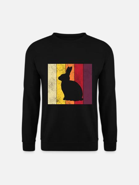 Rabbit Retro Rabbit Easter Gift - Unisex Sweatshirt - black