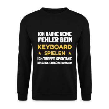 Keyboarder - Unisex Pullover - Schwarz - Vorne - Alina (178cm) & Michal (187cm)