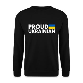 Proud ukrainian - Unisex Sweatshirt - black - Front - Alina (178cm) & Michal (187cm)