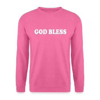 God bless - Sweat-shirt Unisexe - rose - Devant