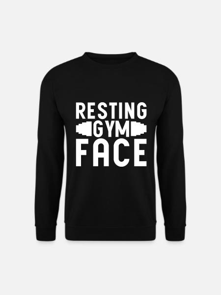 Resting Gym Face - Fitness Saying - Unisex Sweatshirt - black