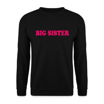 Big sister - Unisex Sweatshirt - black - Front - Alina (178cm) & Michal (187cm)