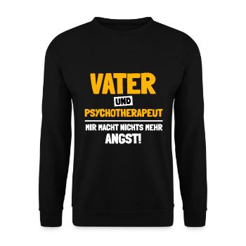 Ich helfe Menschen mit Depressionen - Unisex Pullover - Schwarz - Vorne - Alina (178cm) & Michal (187cm)