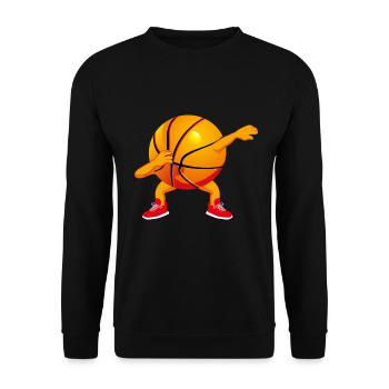 Tupfen Basketball Grafik Kinder Jungen Tupfen Tanz - Unisex Pullover - Schwarz - Vorne - Alina (178cm) & Michal (187cm)