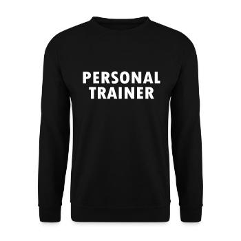 Personal trainer - Sweat-shirt Unisexe - noir - Devant - Alina (178cm) & Michal (187cm)
