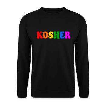 Kosher - Unisex Sweatshirt - black - Front - Alina (178cm) & Michal (187cm)