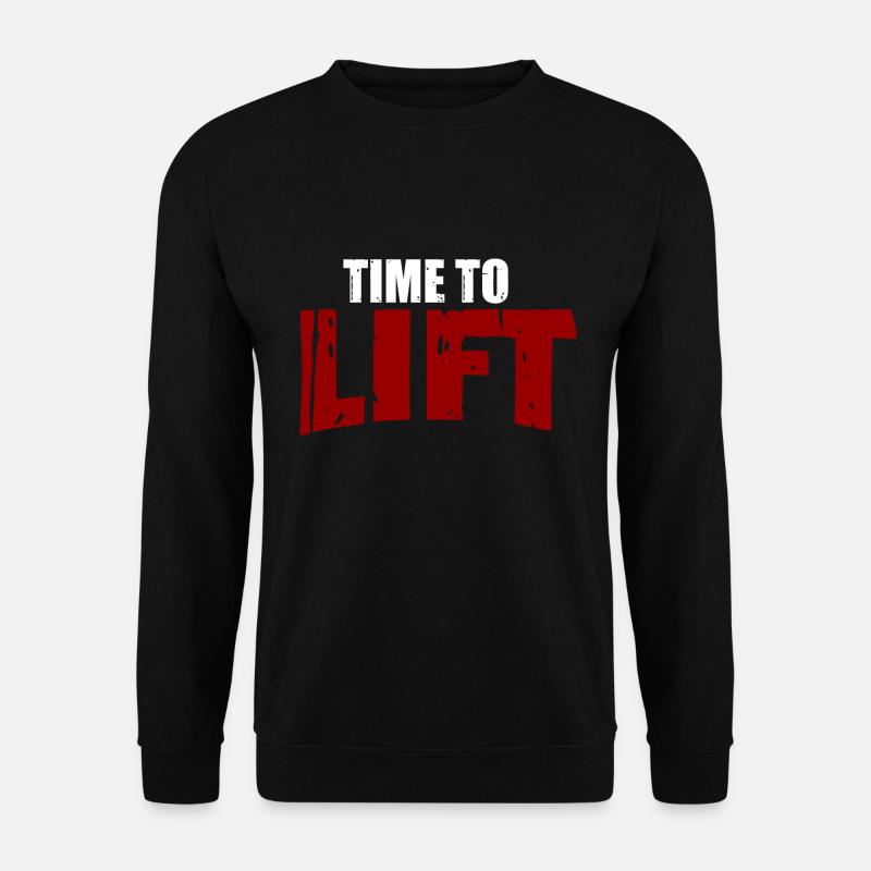 Time To Lift - Workout - Unisex Pullover - Schwarz