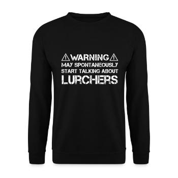 Lurcher - Unisex Pullover - Schwarz - Vorne - Alina (178cm) & Michal (187cm)