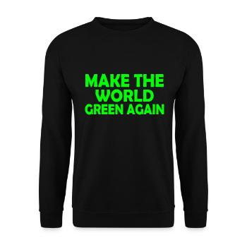 Make the world green again - Sweat-shirt Unisexe - noir - Devant - Alina (178cm) & Michal (187cm)