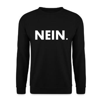 Nein - Unisex Pullover - Schwarz - Vorne - Alina (178cm) & Michal (187cm)