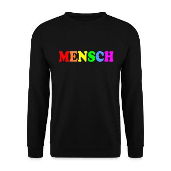 Mensch - Unisex Pullover - Schwarz - Vorne - Alina (178cm) & Michal (187cm)