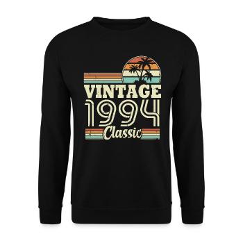 Vintage 1994 Classic, Cadeau D'anniversaire 29 Ans - Sweat-shirt Unisexe - noir - Devant - Alina (178cm) & Michal (187cm)