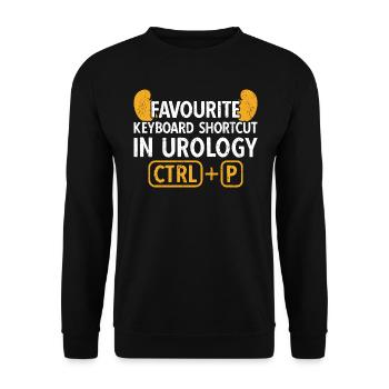 Urology Urologist Nephrology Nephrologist - Unisex Sweatshirt - black - Front - Alina (178cm) & Michal (187cm)