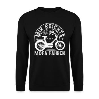 mofa moped scooter - Unisex Pullover - Schwarz - Vorne - Alina (178cm) & Michal (187cm)