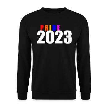Pride 2023 - Unisex Pullover - Schwarz - Vorne - Alina (178cm) & Michal (187cm)