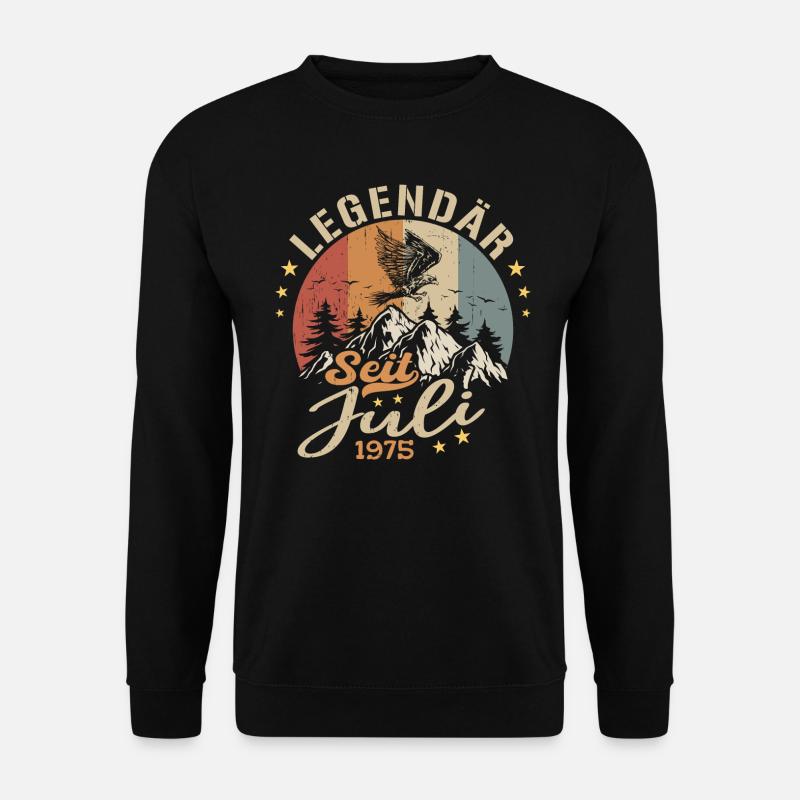 Juli 1975 Jahrestag Juli 1975 Juli - Unisex Pullover - Schwarz