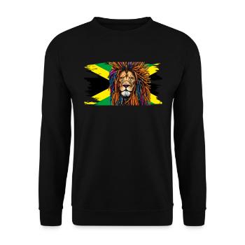 Jamaika Löwe Rastafari Reggae Music - Unisex Pullover - Schwarz - Vorne - Alina (178cm) & Michal (187cm)