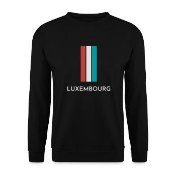 Drapeau du Luxembourg, fierté luxembourgeoise - Sweat-shirt Unisexe - noir - Devant - Alina (178cm) & Michal (187cm)