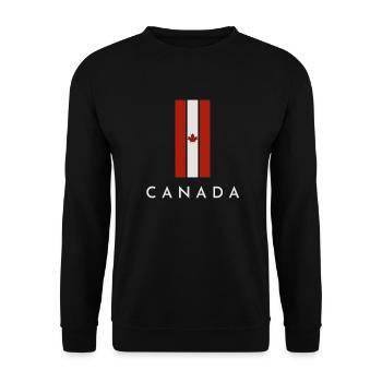Flag Canada - Unisex Sweatshirt - black - Front - Alina (178cm) & Michal (187cm)