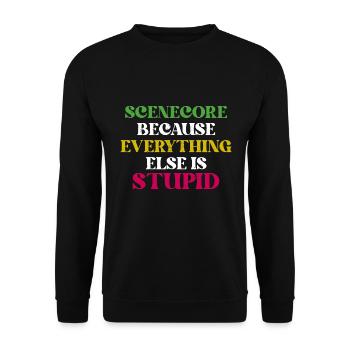 Scenecore Retro Emo Alternative Girl - Sweat-shirt Unisexe - noir - Devant - Alina (178cm) & Michal (187cm)