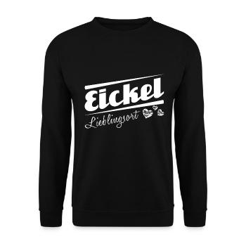 Eickel - Lieblingsort mit Stadtnamen - Unisex Pullover - Schwarz - Vorne - Alina (178cm) & Michal (187cm)