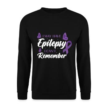 Ich habe vielleicht Epilepsie, an die ich mich nicht erinnern kann - Unisex Pullover - Schwarz - Vorne - Alina (178cm) & Michal (187cm)