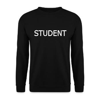 Student - Unisex Sweatshirt - black - Front - Alina (178cm) & Michal (187cm)