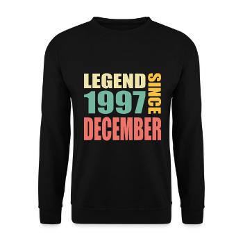 26ème anniversaire décembre millésime 1997 millésime - Sweat-shirt Unisexe - noir - Devant - Alina (178cm) & Michal (187cm)