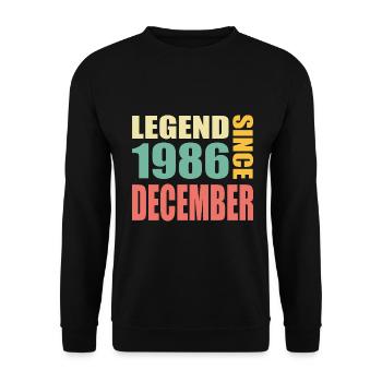 37th birthday December vintage 1986 vintage - Unisex Sweatshirt - black - Front - Alina (178cm) & Michal (187cm)