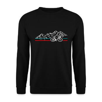 Vélo de vélo de course design - Sweat-shirt Unisexe - noir - Devant - Alina (178cm) & Michal (187cm)