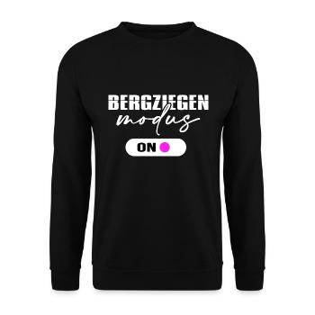 Bergziege servus Alpin Bergwanderung Hüttengaudi - Unisex Pullover - Schwarz - Vorne - Alina (178cm) & Michal (187cm)