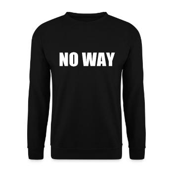 No way - Unisex Sweatshirt - black - Front - Alina (178cm) & Michal (187cm)