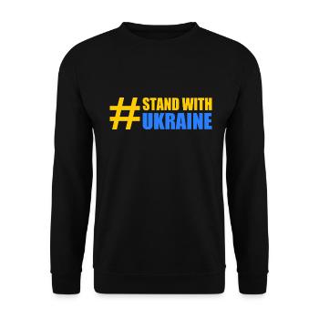 stand with ukraine - Sweat-shirt Unisexe - noir - Devant - Alina (178cm) & Michal (187cm)
