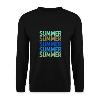 Sommer Sommer Sommerspaß Sommergeschenk - Unisex Pullover - Schwarz - Vorne - Alina (178cm) & Michal (187cm)