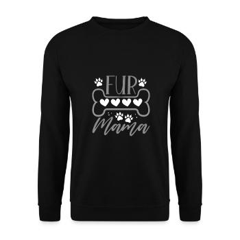 Tierliebhaber Geschenkidee Pelz Mama Hund Liebhaber Katze - Unisex Pullover - Schwarz - Vorne - Alina (178cm) & Michal (187cm)