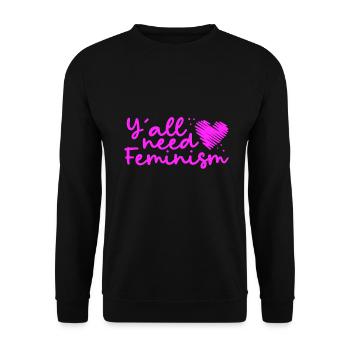 Cadeaux féministes L’égalité des droits des femmes dont vous avez tous besoin - Sweat-shirt Unisexe - noir - Devant - Alina (178cm) & Michal (187cm)