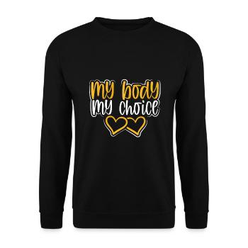 Mon corps Mon choix Pro Choice Égalité des femmes - Sweat-shirt Unisexe - noir - Devant - Alina (178cm) & Michal (187cm)