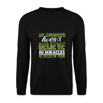 Engineer Gifts An Engineer Doesn't Believe in - Unisex Sweatshirt - black - Front - Alina (178cm) & Michal (187cm)