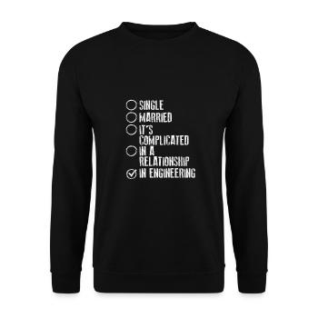Engineer Gifts It's Complicated In Engineering - Unisex Sweatshirt - black - Front - Alina (178cm) & Michal (187cm)