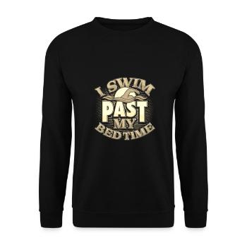 Nageur nager devant mes cadeaux d’équipe de natation au coucher - Sweat-shirt Unisexe - noir - Devant - Alina (178cm) & Michal (187cm)