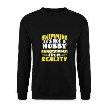 Nageur Cadeau Natation Pas Hobby Évasion de - Sweat-shirt Unisexe - noir - Devant - Alina (178cm) & Michal (187cm)