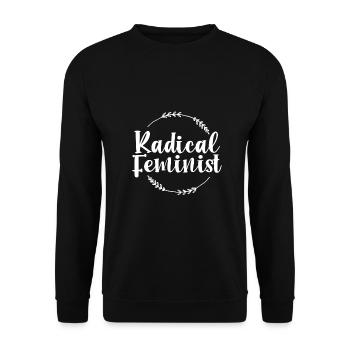 Frauen Inspriational Gift Radikale feministische Geschenke - Unisex Pullover - Schwarz - Vorne - Alina (178cm) & Michal (187cm)
