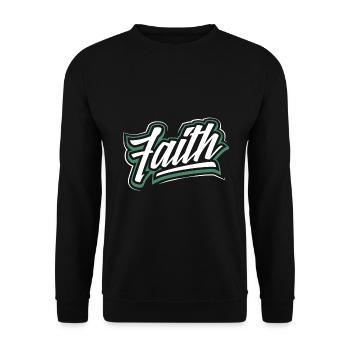 Christianity Faith Inspirational Christian Gift - Unisex Sweatshirt - black - Front - Alina (178cm) & Michal (187cm)