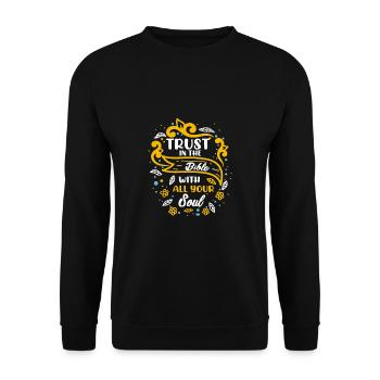 Christianity Trust in the Bible With All Your - Unisex Sweatshirt - black - Front - Alina (178cm) & Michal (187cm)