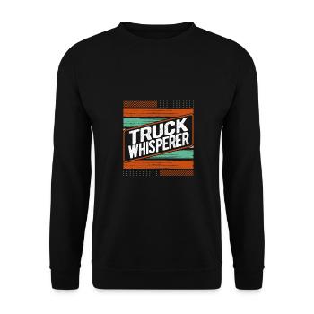 Truck Whisperer Gift Truck Driver Gift Truck - Unisex Sweatshirt - black - Front - Alina (178cm) & Michal (187cm)