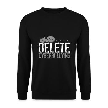 Anti Bullying Gift Delete Cyberbullying Gifts - Unisex Sweatshirt - black - Front - Alina (178cm) & Michal (187cm)