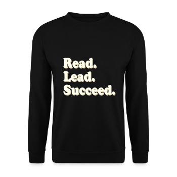Cadeaux d’amoureux de livres Lire Plomb Réussir Lecteur Cadeaux - Sweat-shirt Unisexe - noir - Devant - Alina (178cm) & Michal (187cm)